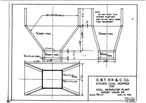 (image for) Stoker Hopper for Mount Union Coal Separation Plant