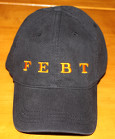 FEBT Cap, black with orange lettering (image for) FEBT Cap, black with orange lettering