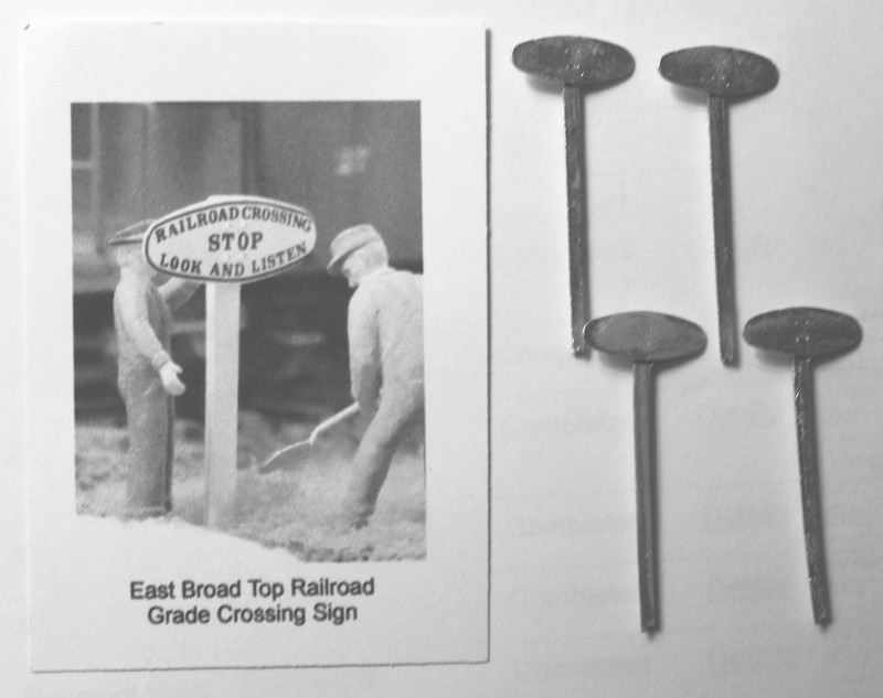 (image for) HO-Scale Cast Metal Crossing Signs